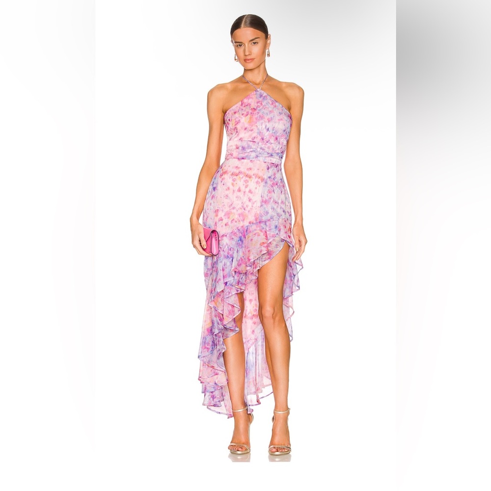 Amanda Uprichard Pink and Purple High Low Dress